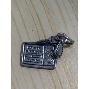 Drivers License and Keys Sterling Silver Jewelry Charm #car #teen